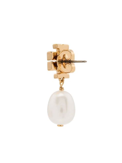 KIRA PENDANT EARRING WITH PEARL AND PAVÉ Tory burch | 60525137